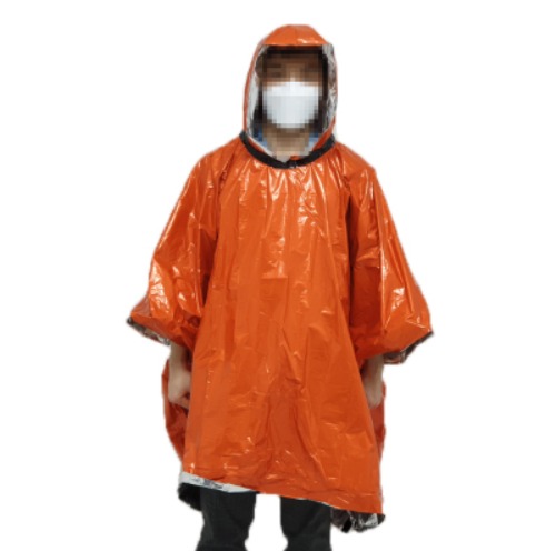 Emergency Poncho Raincoat / 비상 판초우의, 우의, 체온유지, 쉘터